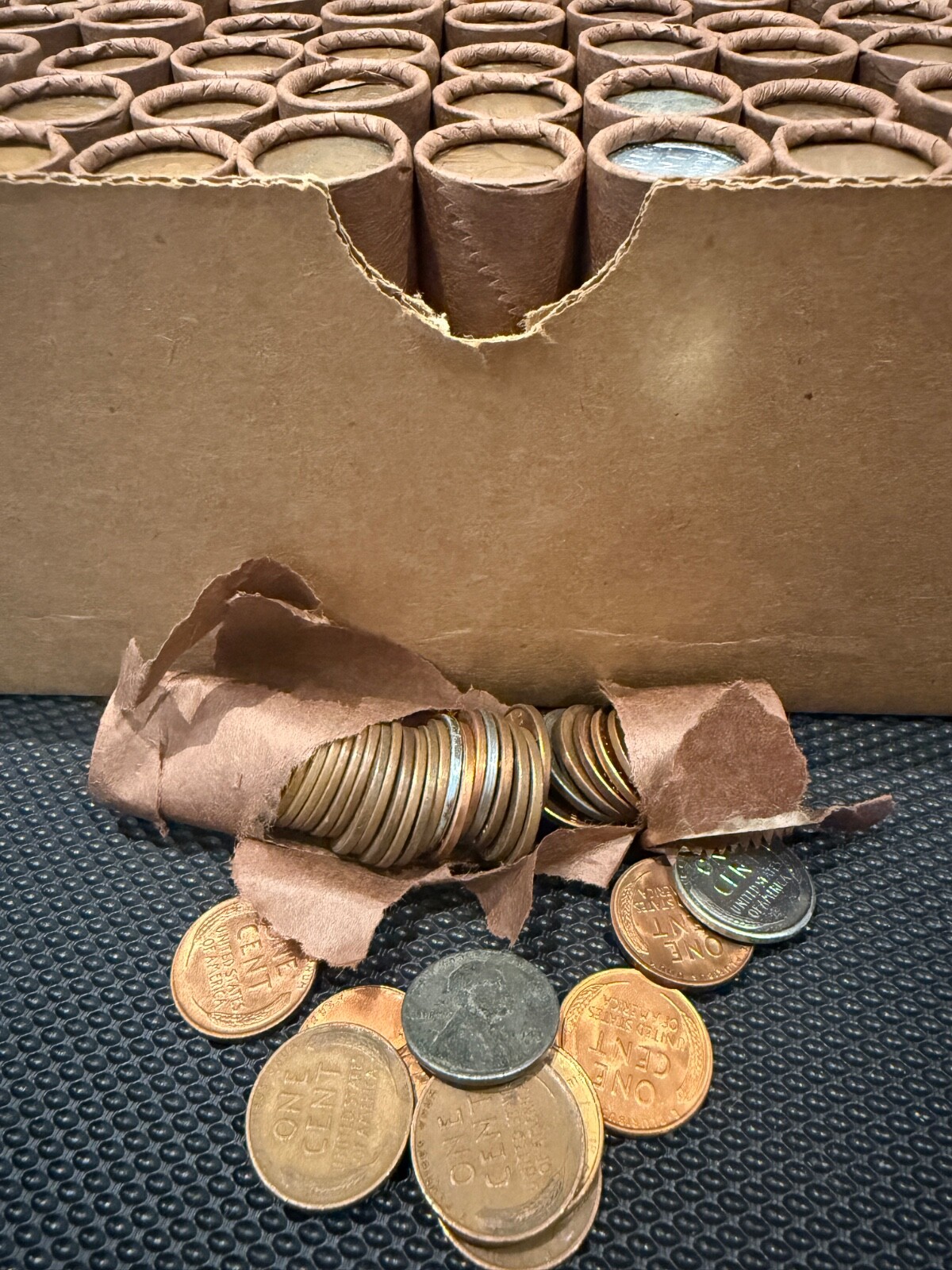 Brown wheat penny roll lincoln cent unsearched mixed dates mint marks sale lot