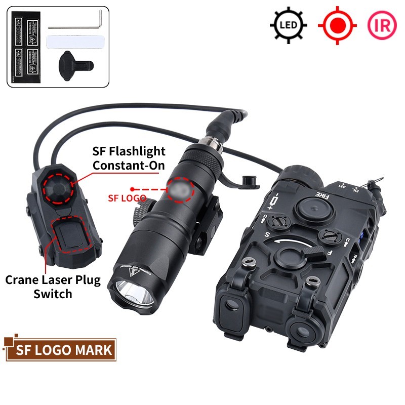 Tactical Metal OGL Red Green Dot Laser Sight M600U Flashlight With Dual Switch