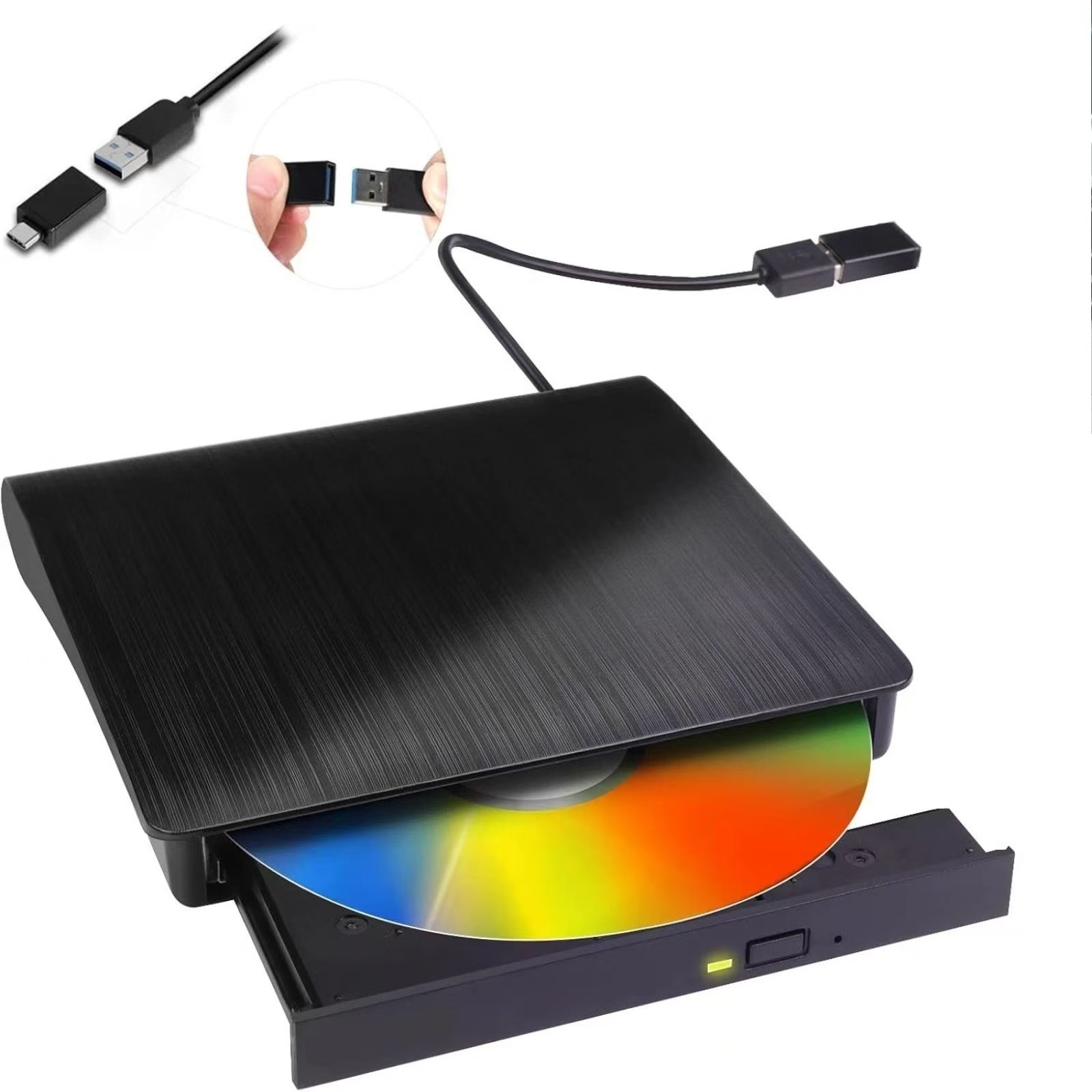 External CD DVD Drive USB 3.0 Player Burner Writer For PC Laptop Windows MacOs