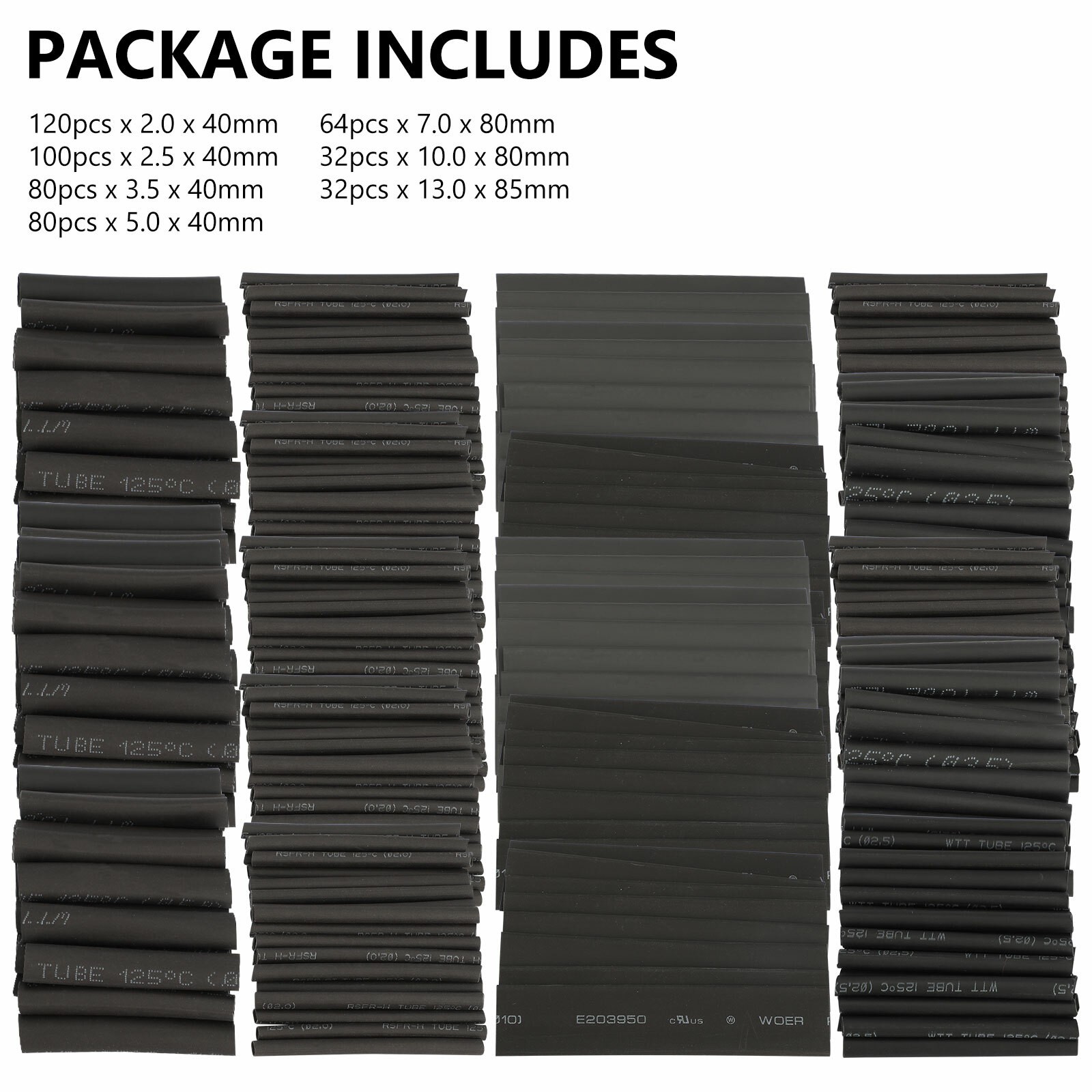 508Pcs Heat Shrink Tubing Insulation Shrinkable Tube 3:1 Wire Cable Sleeve Kit