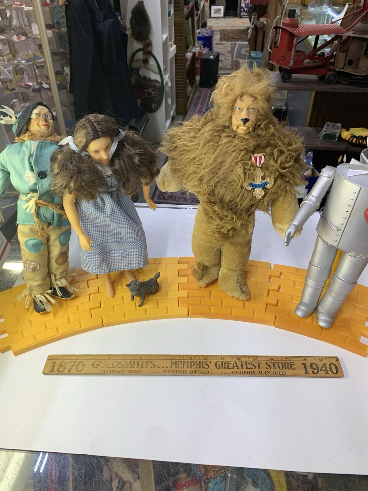 4 Wizard of Oz dolls 1987 14" Dorothy Lion Tin man Scarecrow Hamilton Gifts