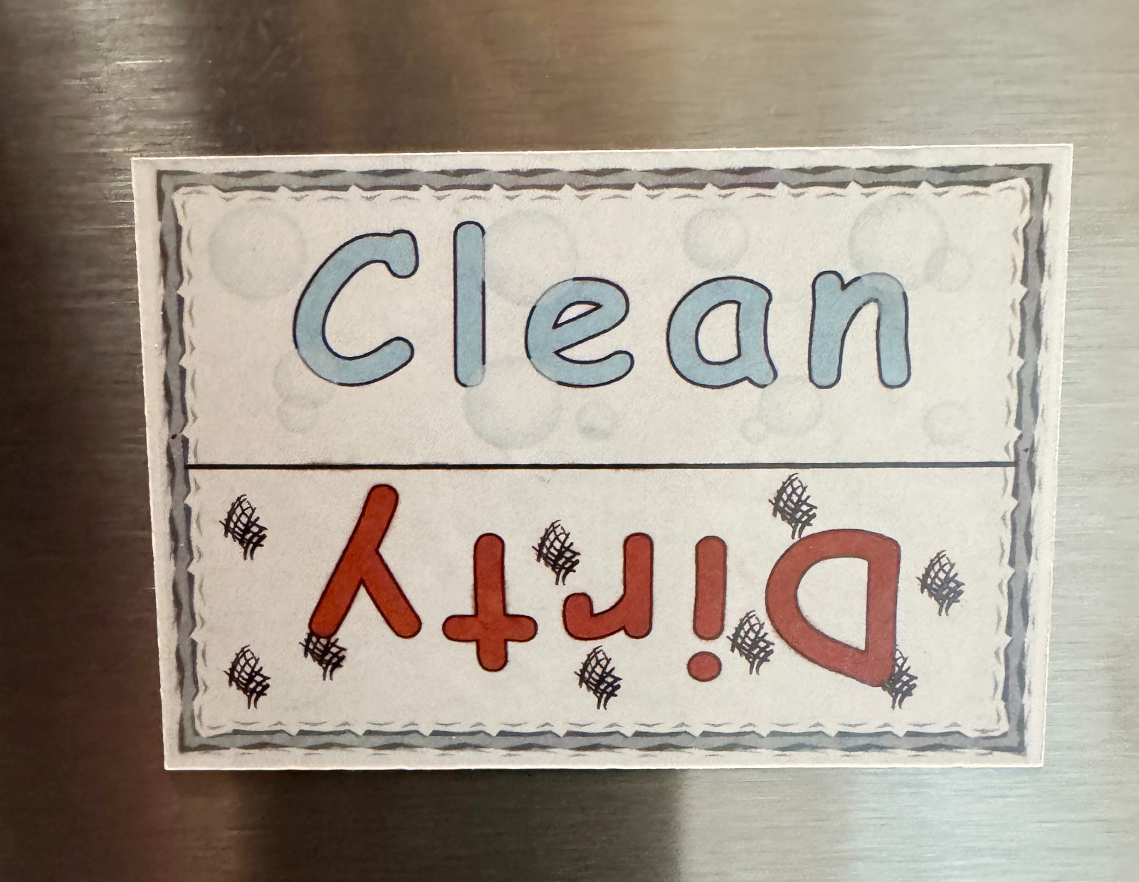 Clean / Dirty Dishwasher Magnet | 3.5 x 2 3/8in | NEW LARGER SIZE!