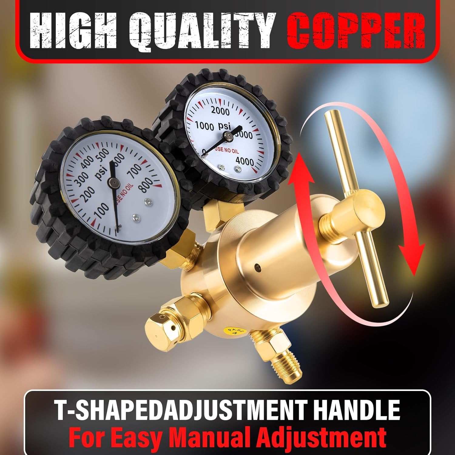 Nitrogen Tank Regulator for Hvac Purge w/ 0-800 PSI Delivery Pressure Equipments