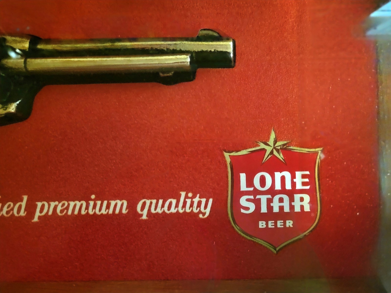 Vintage LoneStar Beer Sign 3D Gun 1969 Jax Pearl Dixie Pabst EXCELLENT CONDITION