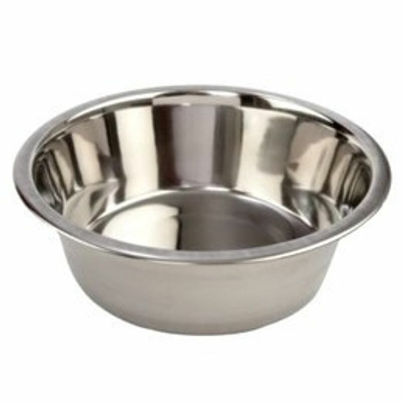 2-STAINLESS STEEL 16 0Z Standard Pet Dog Puppy Cat Food Water Bowls Dish NEW