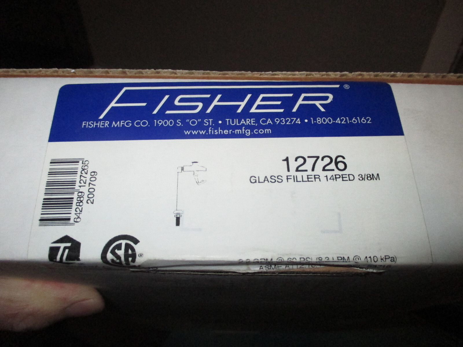Fisher Glass Filler 14Ped 3/8M 12726 + Geniune OEM BRAND NEW In BOX