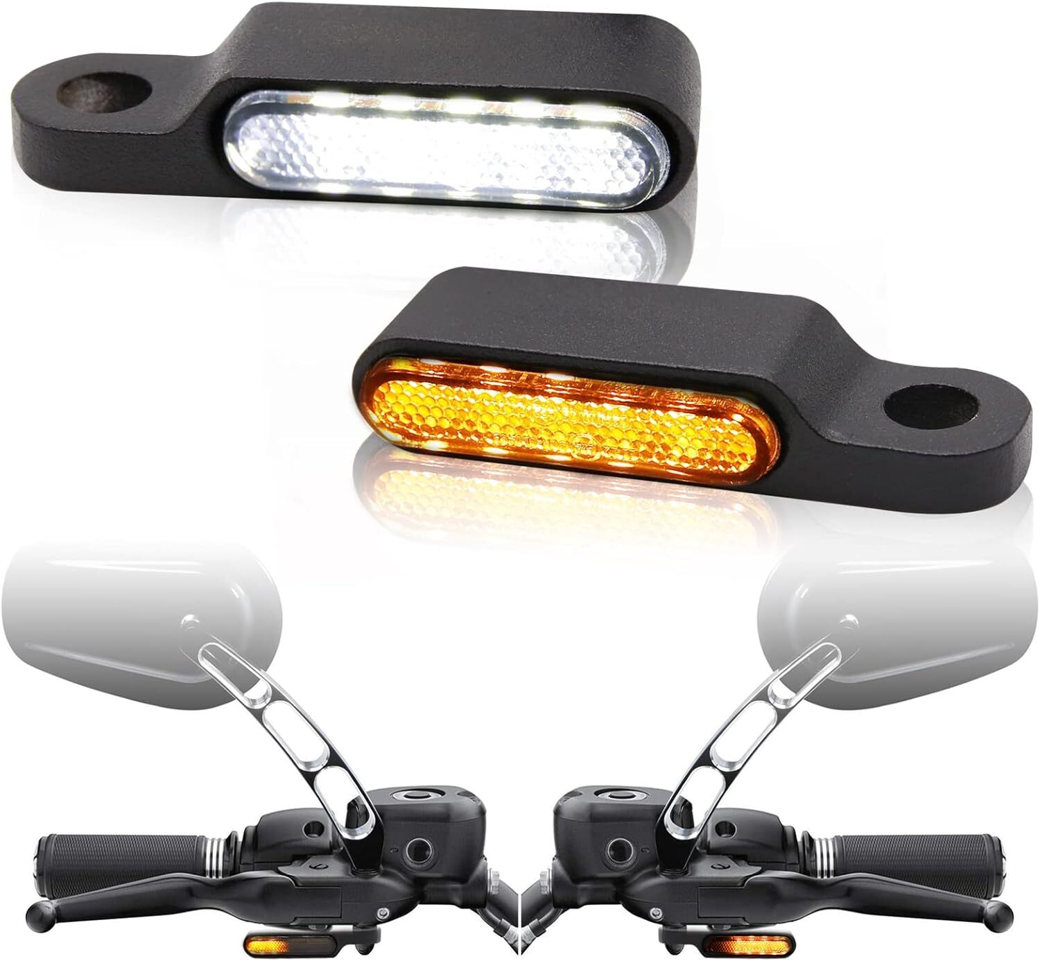 Handlebar LED Turn Signals Blinker Running Light For Harley Sportster 1200 883