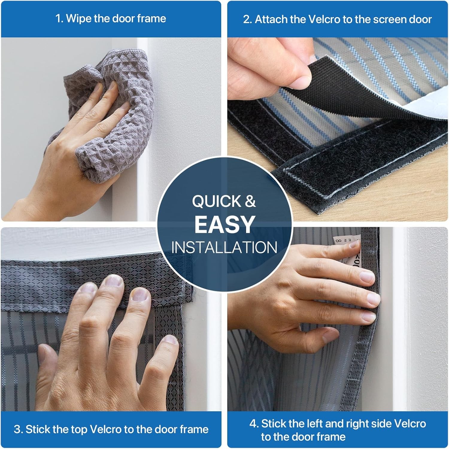 Heavy Duty Door Screen Magnetic Closure, LOVIGA Thickened Fiberglass Screen Door