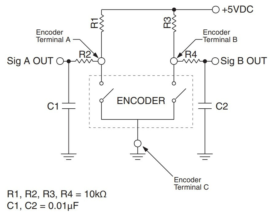 CUI Rotary Encoder with Momentary Switch - 12 Detents - 360 Degree - PCB Mount