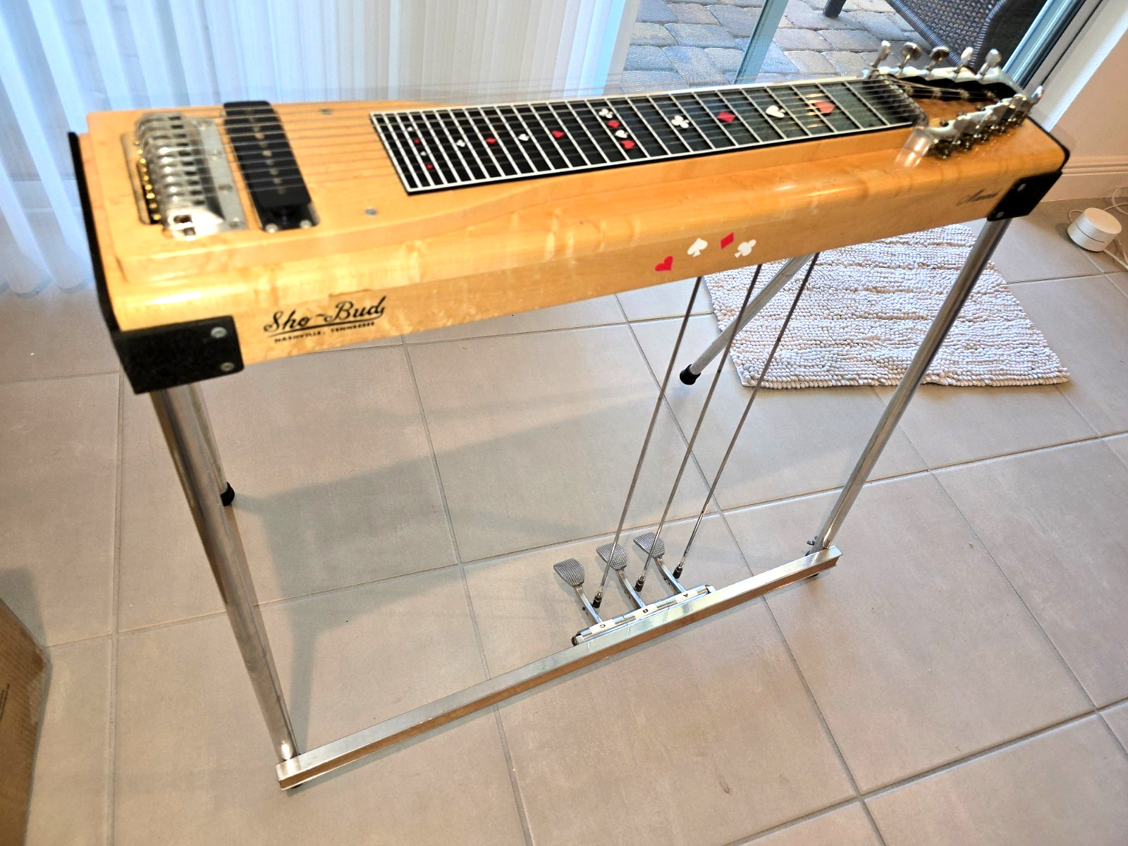 Sho Bud Maverick Pedal Steel Guitar w/Hard Case, Mint Free Knee Lever Kit w/BIN!