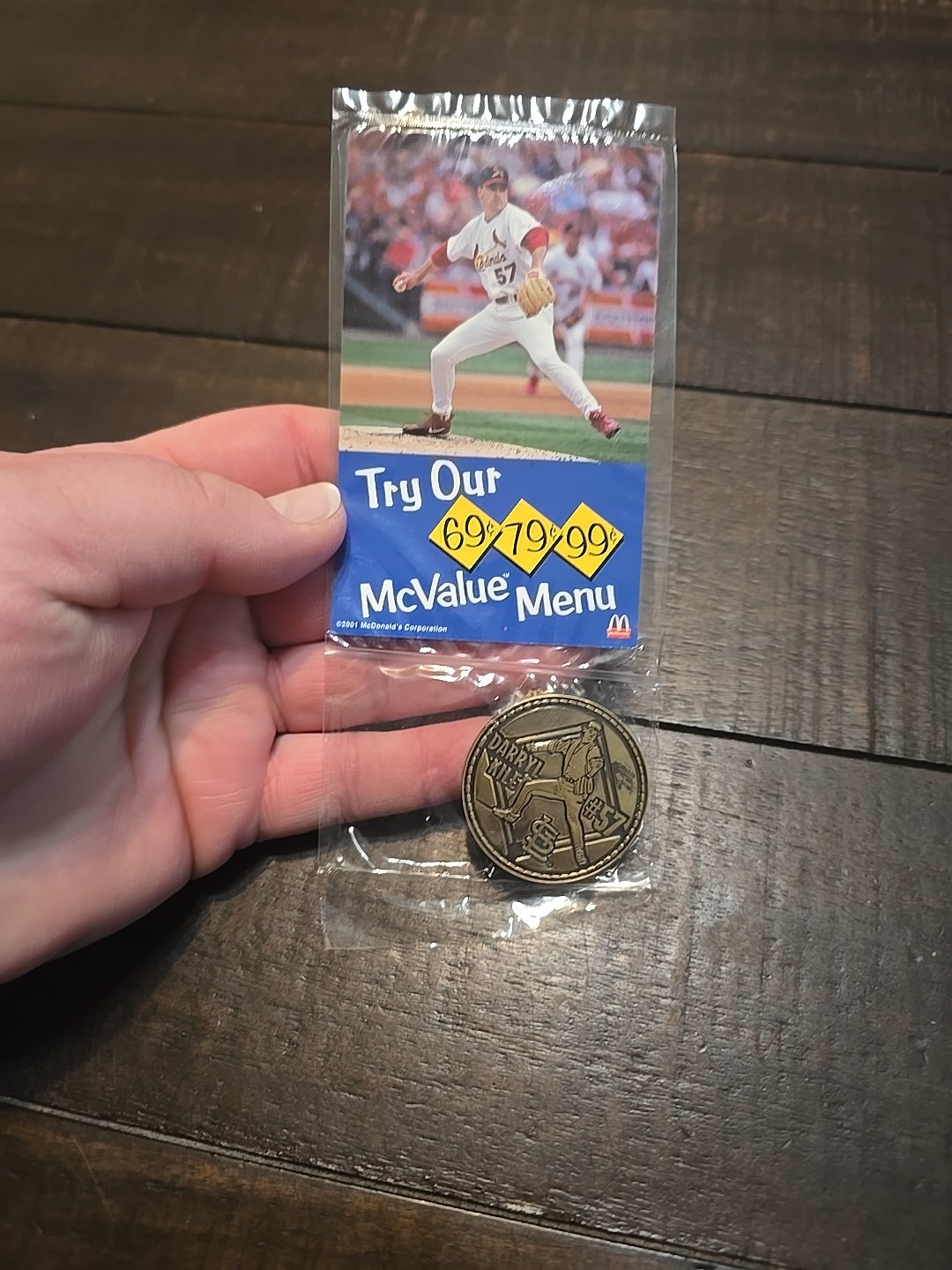 NEW! Darryl Kile, St Louis Cardinals McDonalds Coin, Token And Baseball Card