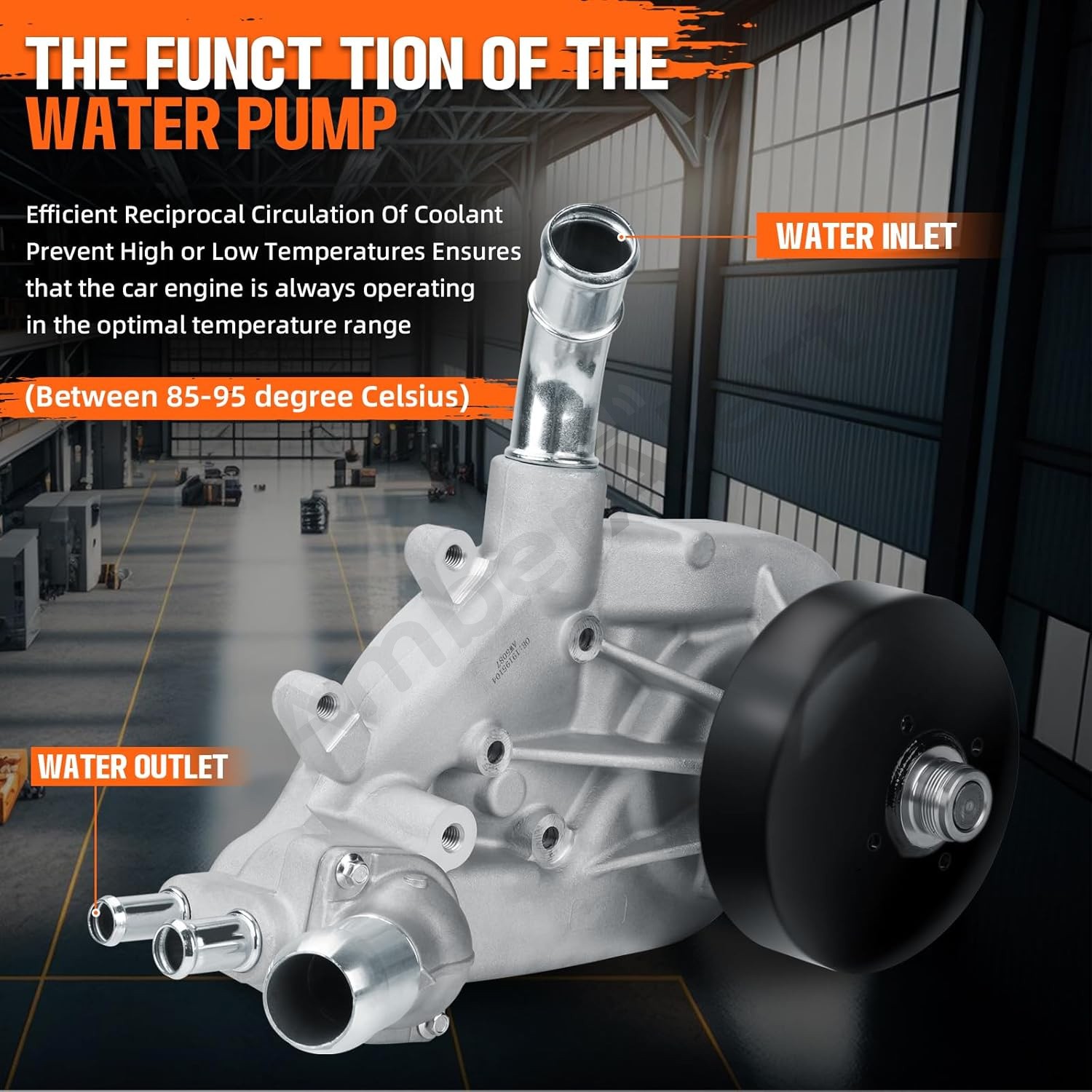 Water Pump w/Thermostat For Chevy Silverado Tahoe Sierra Cadillac 4.8/5.3/6.0L