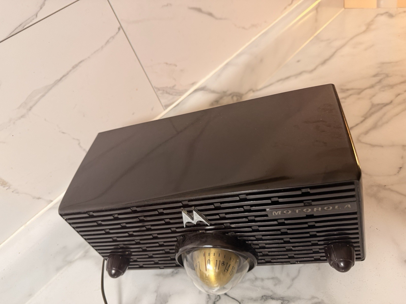 Vintage 1955 Motorola Tube Radio Model 56H MCM Atomic Era See Video USA Model