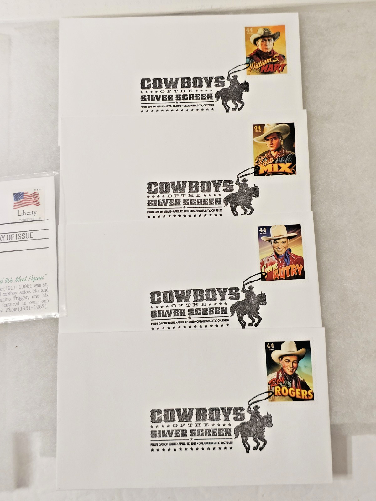2010 COWBOYS OF THE SILVER SCREEN FDC's Lot of 8 Roy Rogers 2012 First Day Cover