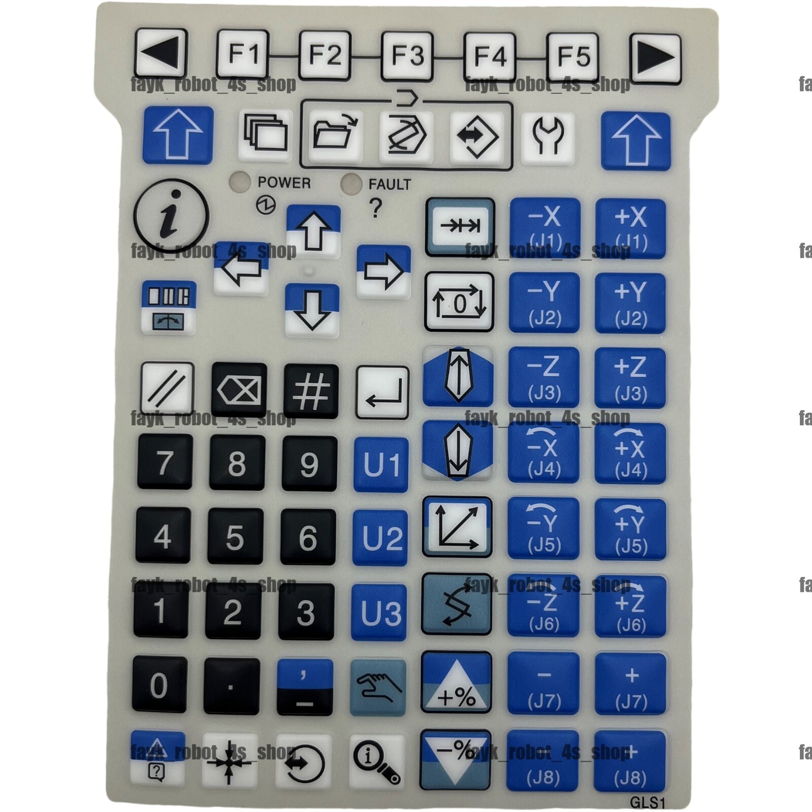 New For Fanuc A05B-2255/A05B-2256 flex pendant keypad Front Overlay button film