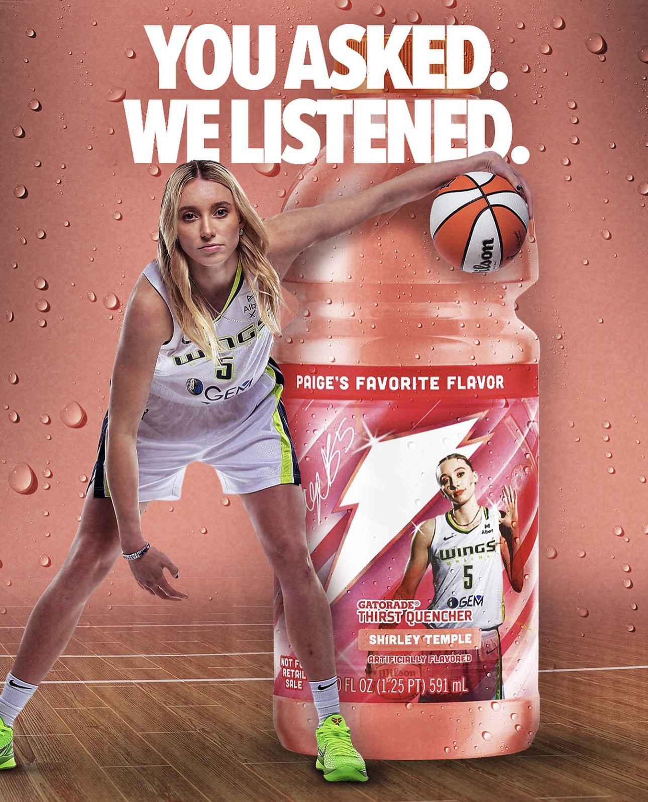 Gatorade Paige Bueckers Shirley Temple Bottle Sweepstakes 1 of 44 Extremely Rare