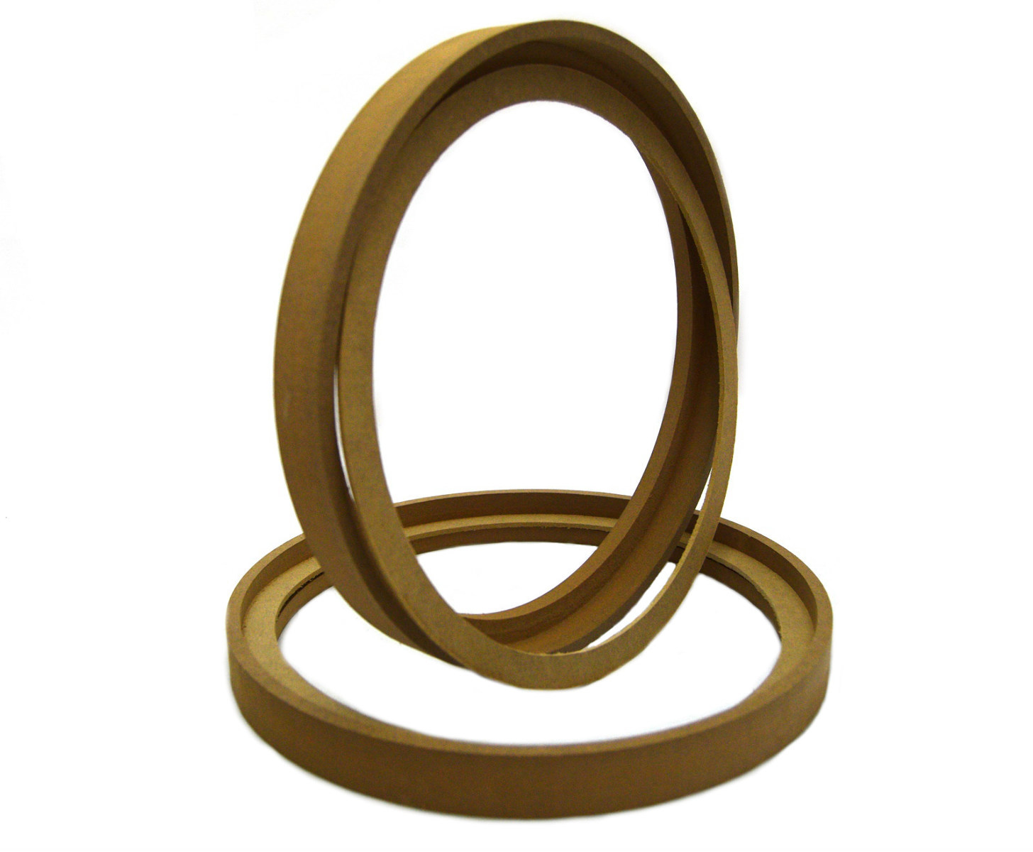 2 Pair 12" MDF Wood Speaker Subwoofer Mounting Spacer Rings Recessed with Bezel