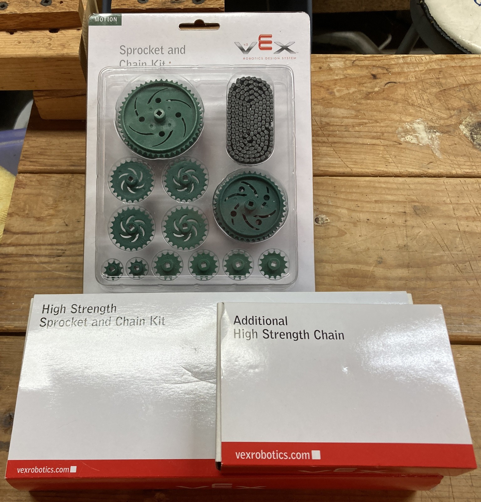 Vex Robotics Sprockets & Chains 2015 Never Used Vex 276-2166, 276-2252, 276-2172