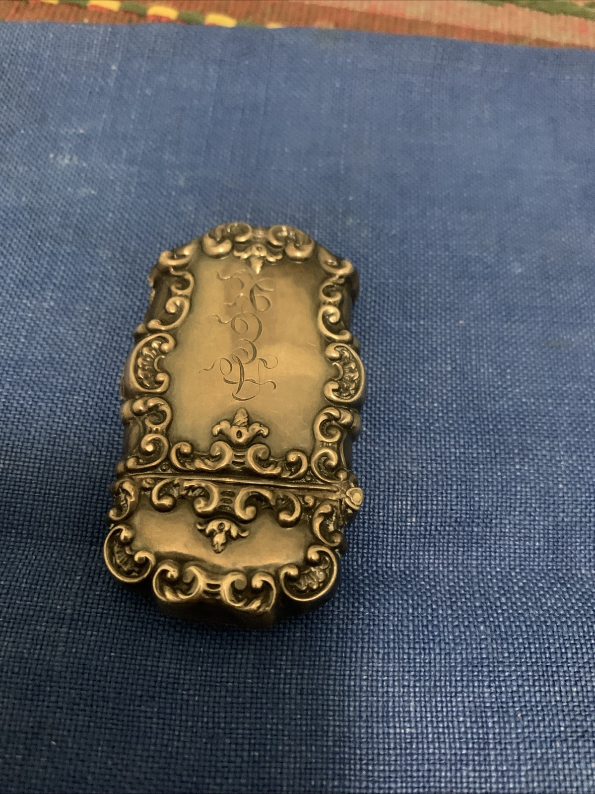 Antique Sterling Silver Match Safe Vesta Case Art Nouveau Circa 1900