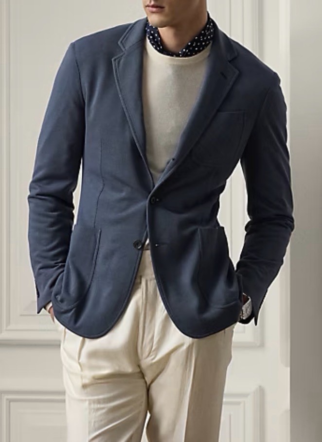 🔥NWT $1995 Ralph Lauren Purple Label Hadley Hand-Tailored Wool Piqué Blazer 38R