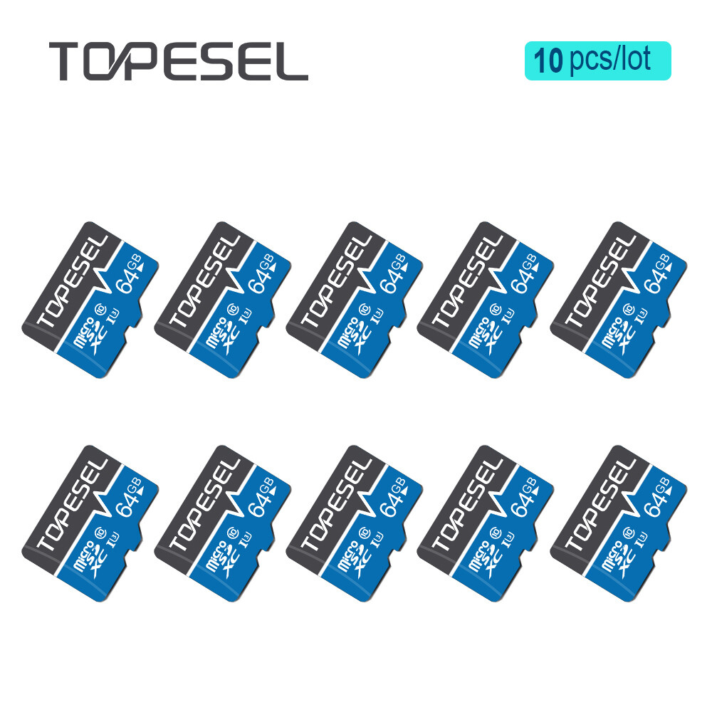 Topesel Ultra Micro SD Card C10 16GB 32GB 64GB 128GB 256GB Wholesale 1/2/5/10pcs