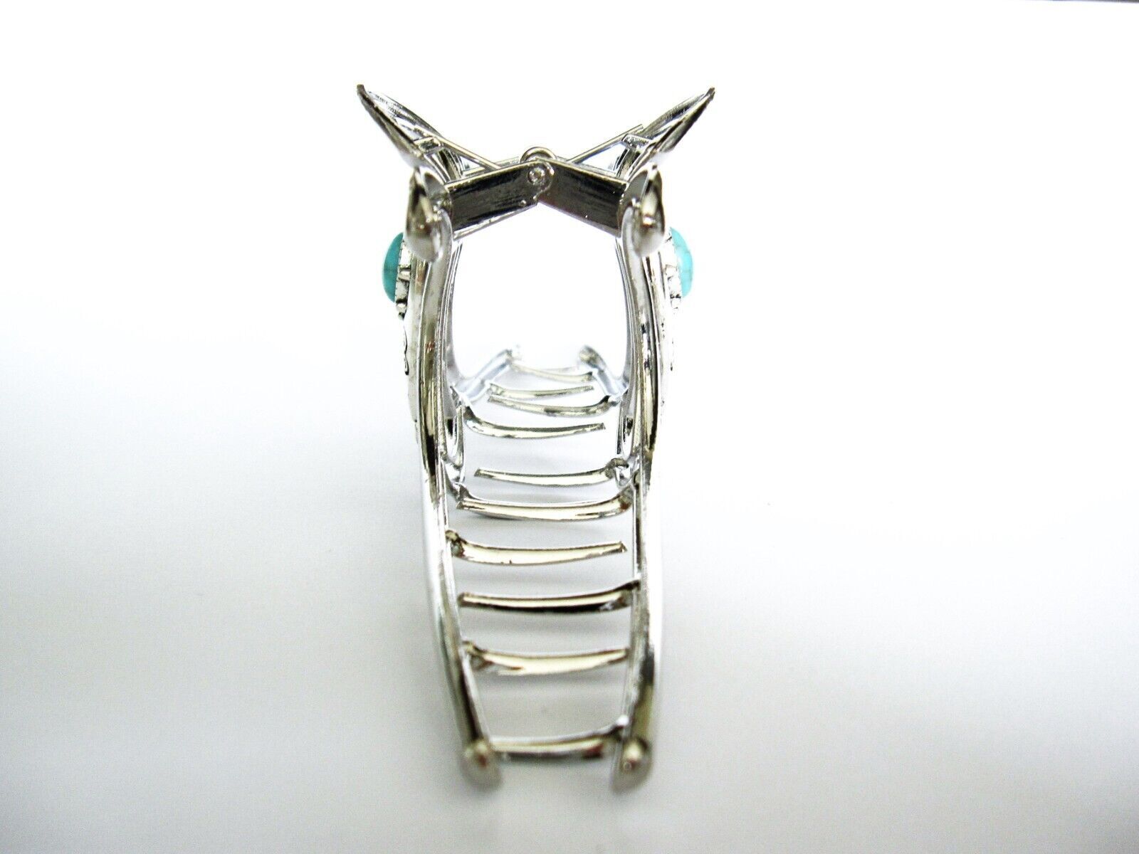 Extra large hair claw clip silver turquoise blue stone metal native western