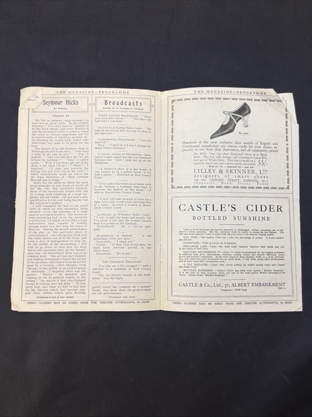 Fred Astaire "STOP FLIRTING" George Gershwin (London Debut) Rare 1924 Playbill