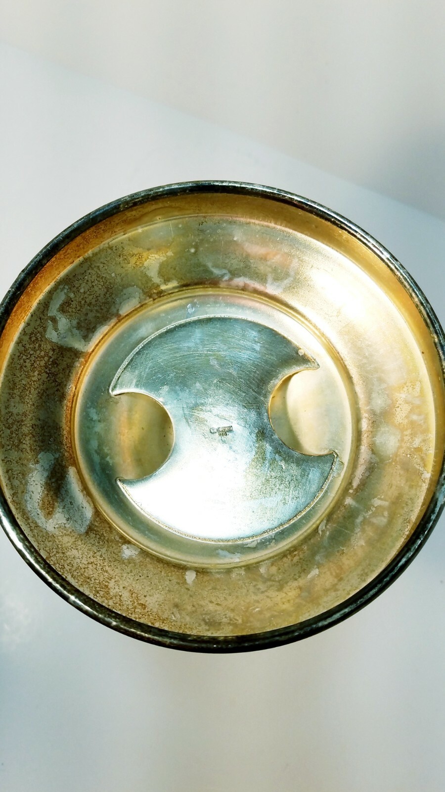 Candlestick Crown Stamp Cottage Core Silver Plated Victorian