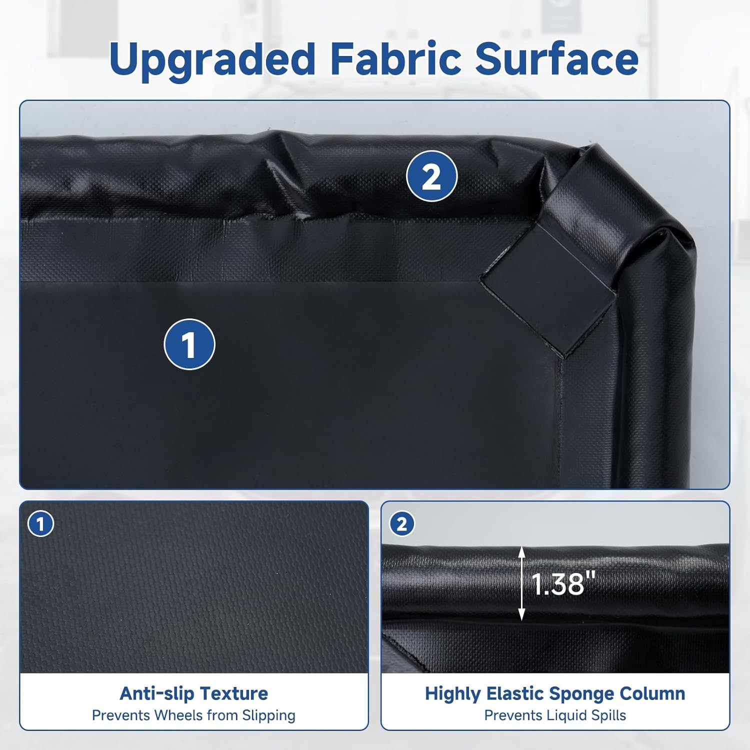 MOPHOTO Containment Garage Floor Mat Under Car HeavyDuty WaterproofGarage Carpet