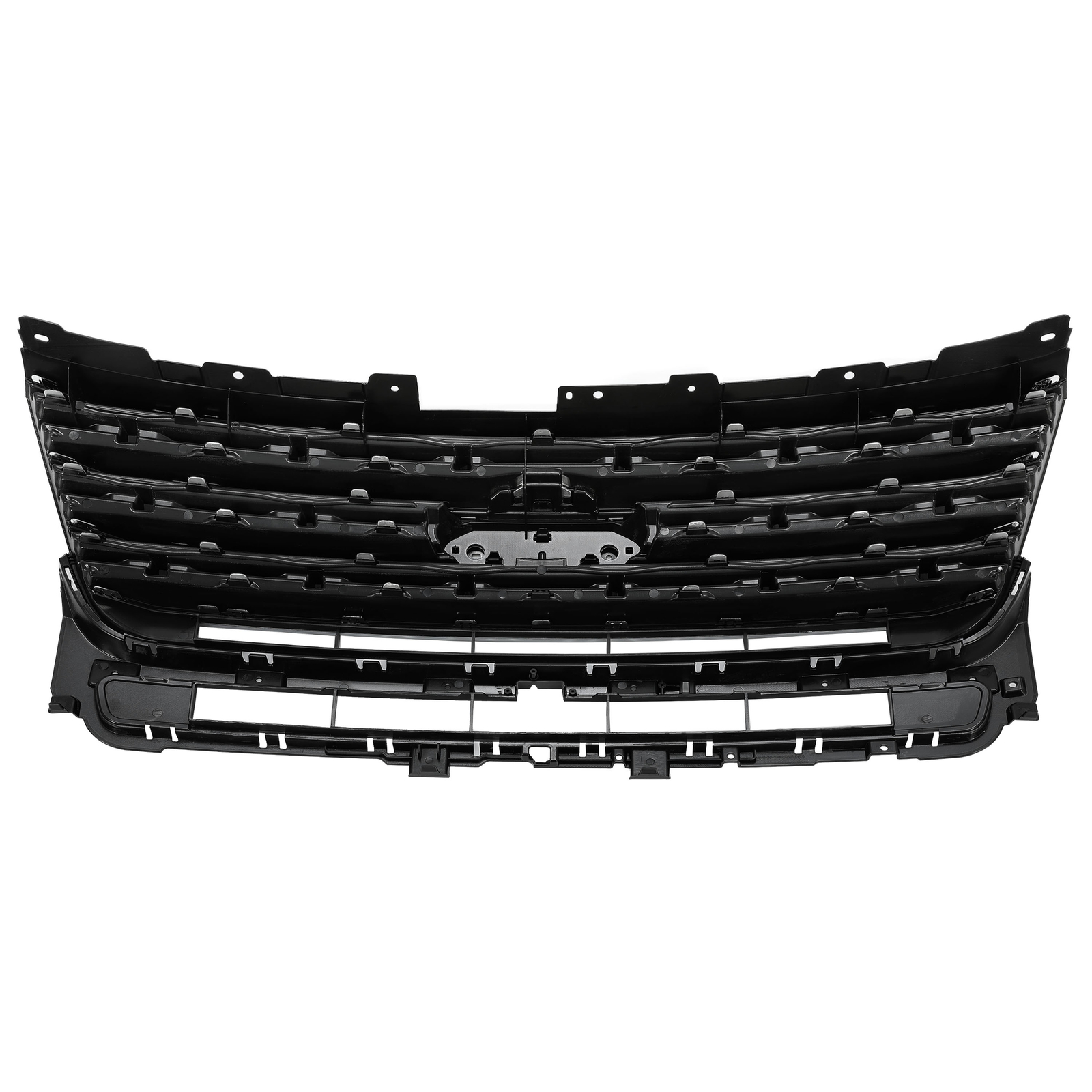 For Ford Explorer 2016 2017 Front Bumper Upper Grille Glossy Black Painted