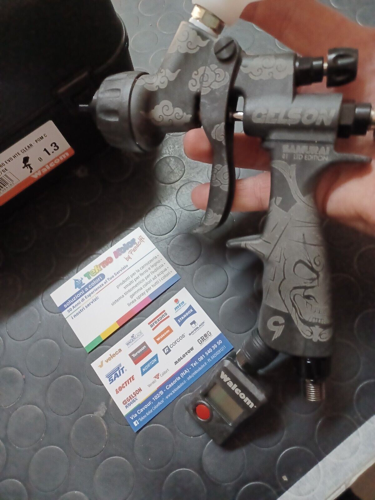 SPRAY GUN Genesi Carbonio 360 EVO HALO Clear 1,3 "SAMURAI LTD EDITION" - WALCOM