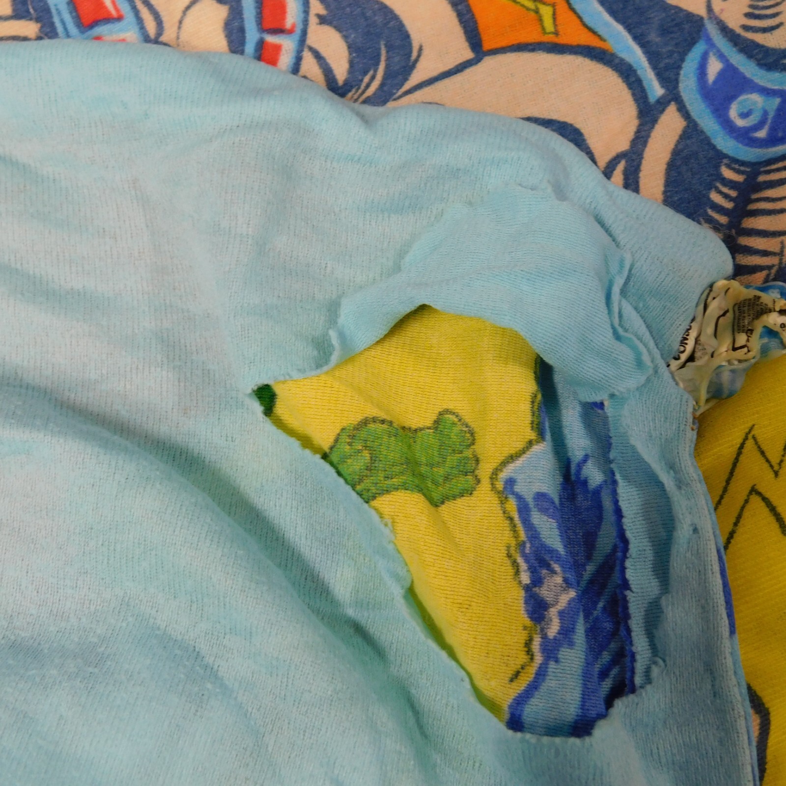 Vintage 80s Masters of the Universe He-Man Skeletor Sleeping Bag #8758