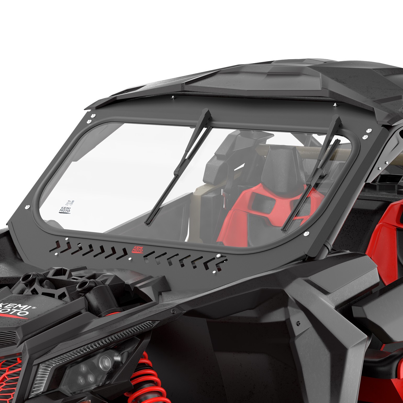 X3 Glass Windshield W/ Sliding Vents + Dual Manual Wipers for Can-Am Maverick X3