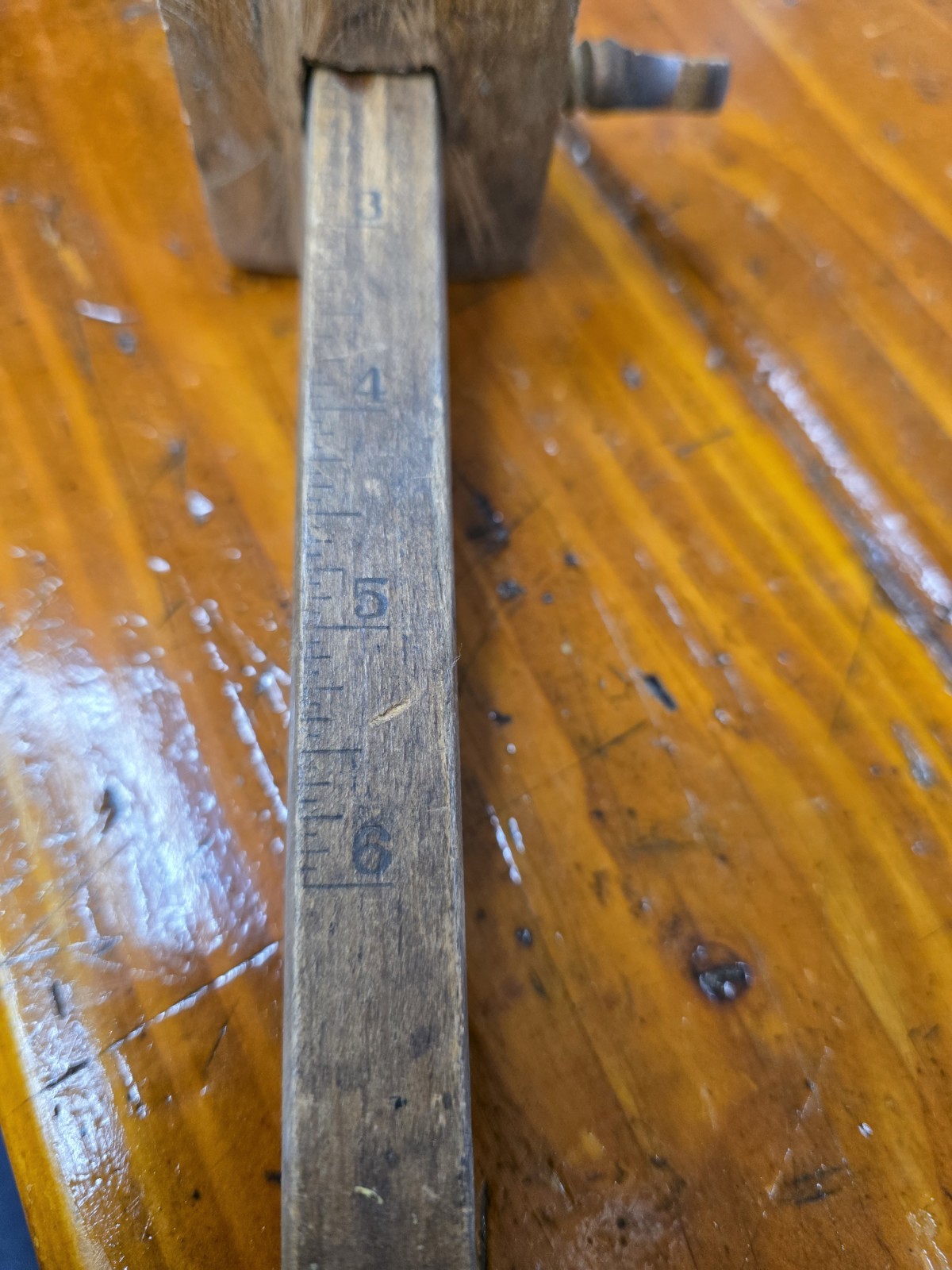 Vintage Wood Carpenter Scribe Mortise Marking Gauge Tool Woodworking