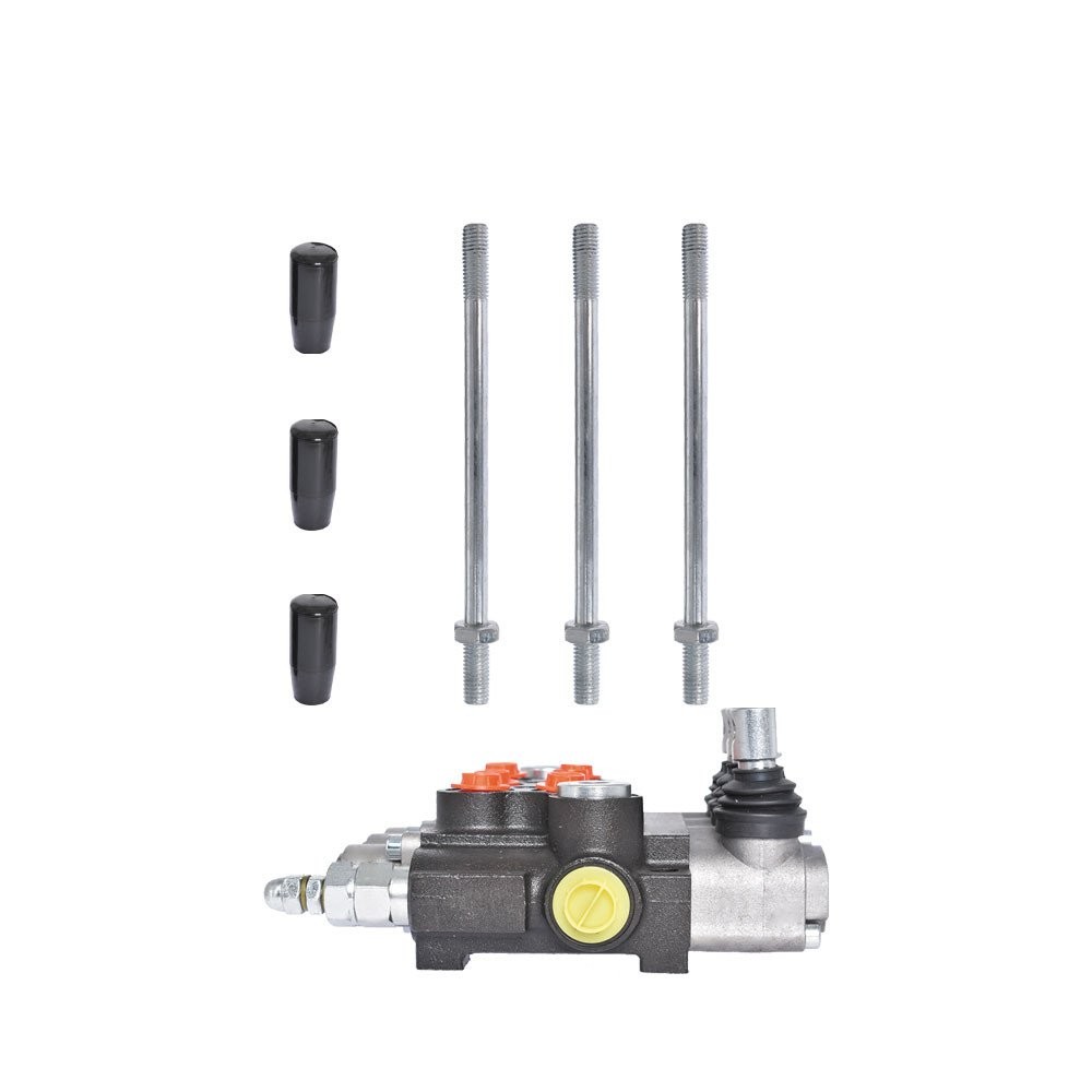 Hydraulic Control 3-Spool Valve Double Acting 13 GPM 3600 PSI SAE Ports