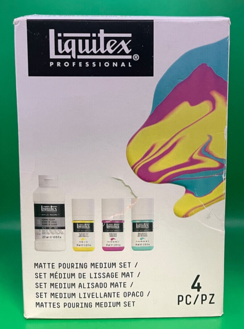 (1 Box With 4pcs) Liquitex Professional Matte Pouring Medium Set 4pcs