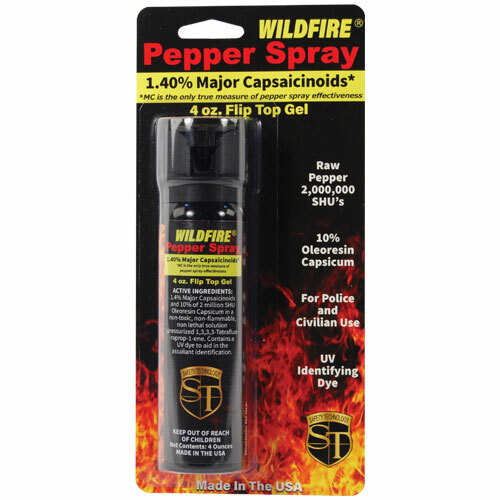 Hottest Wildfire Sticky Pepper GEL Self Defense 4oz Spray 1.4% MC. 10% OC UV Dye