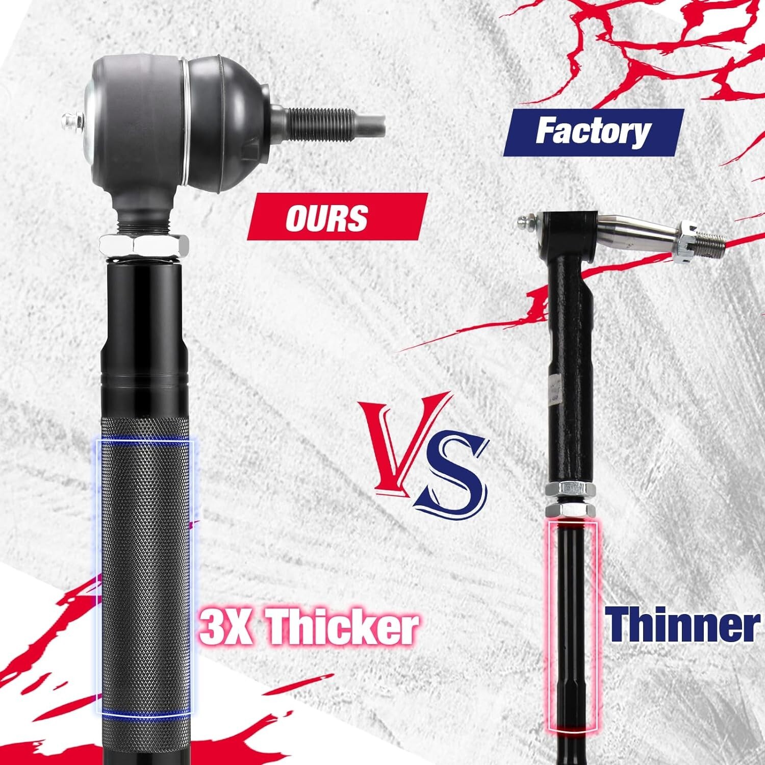 KSP 0-6" adjustable Heavy Duty Tie Rods for 1999-2007 Chevy GMC Silverado Sierra