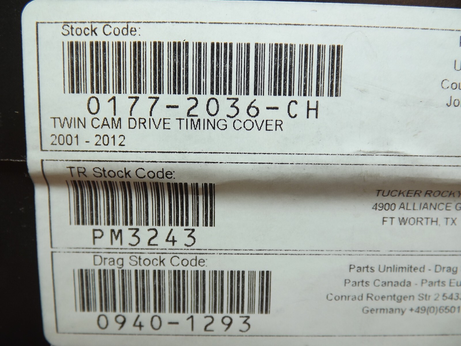Performance Machine PM HARLEY TWIN CAM DRIVE COVER 2001-2012 0177-2036-CH
