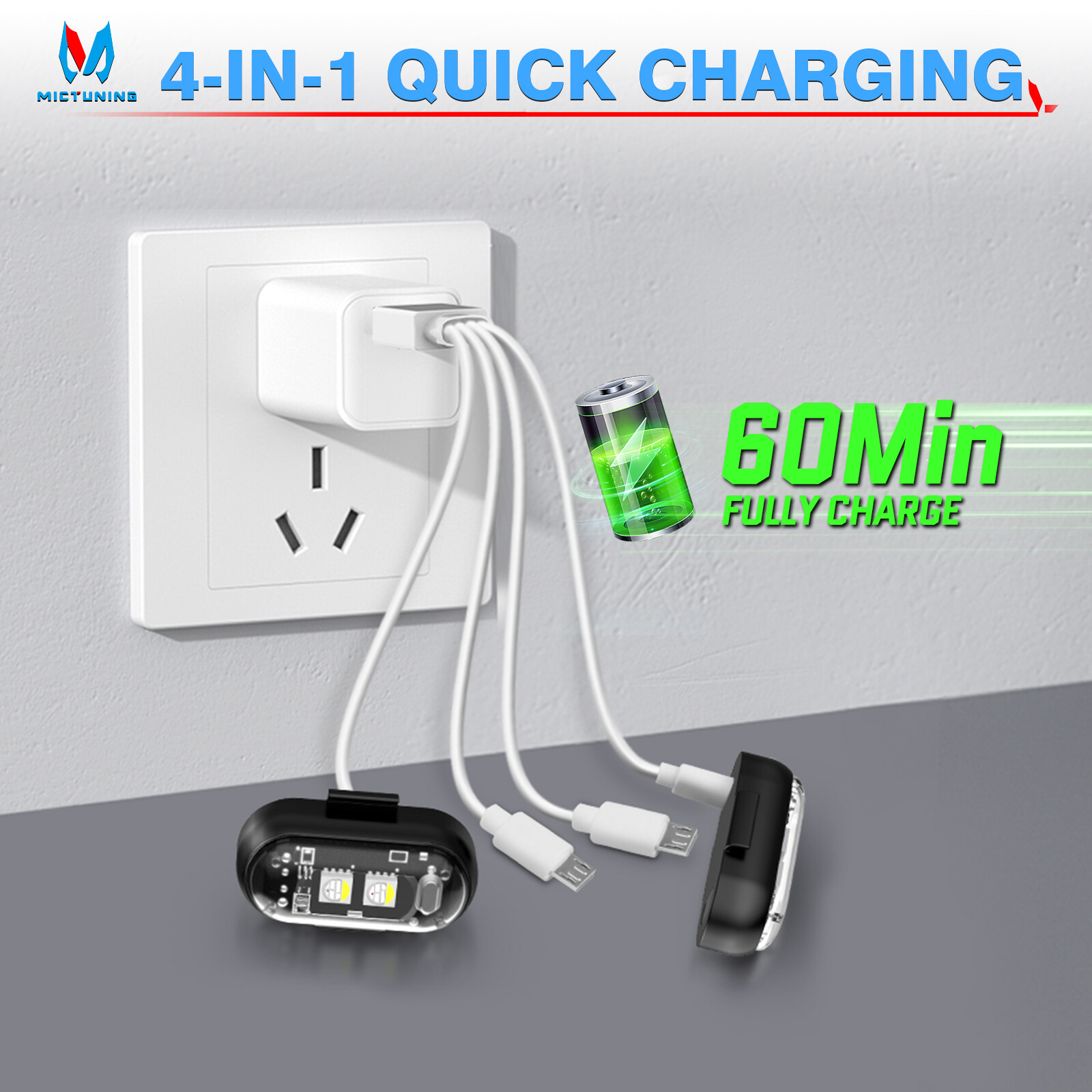 8PCS Wireless LED Strobe Lights,8 Colors Anti-Collision Led Warning Lights