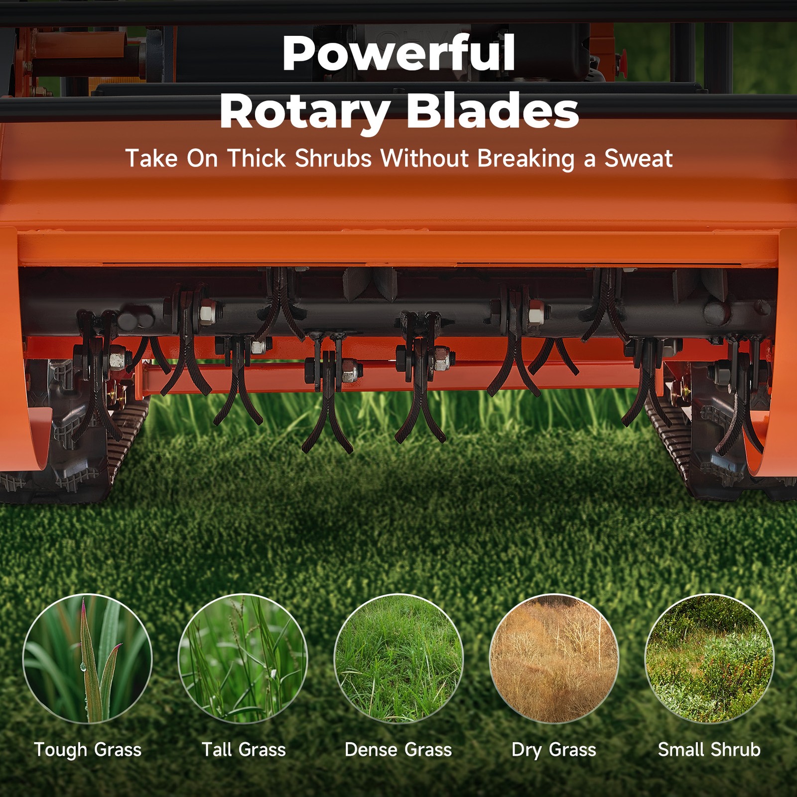 13.6hp Remote Control Lawn Mower Crawler Mower 45° Climbing 459cc 31.5" Width