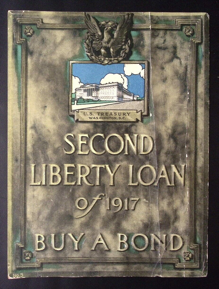 1917 WW1 Buy a Bond 2nd Second Liberty Loan Advertisement Litho Poster