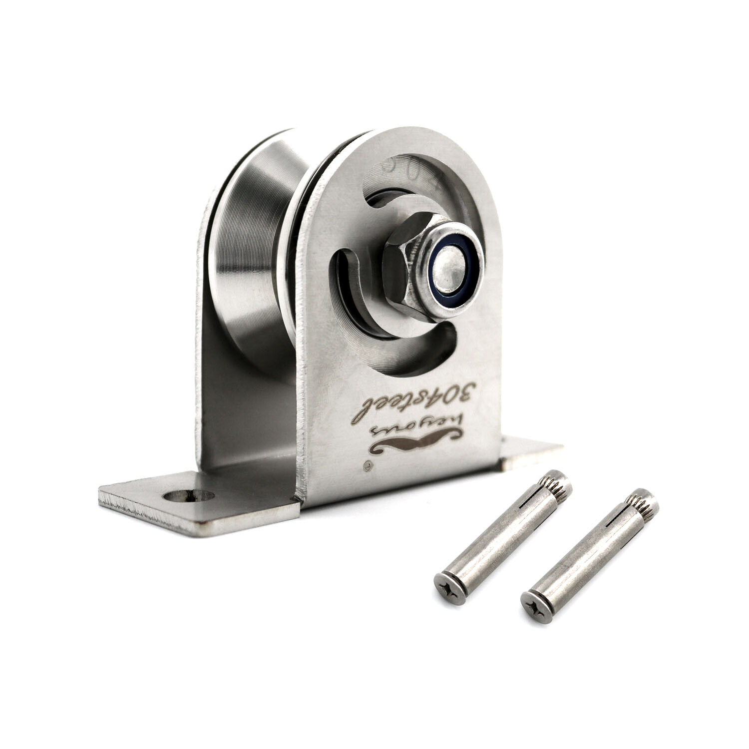 V/U Groove Wheel Pulley 304 Stainless Steel Silent Pulley Heavy Duty Caster