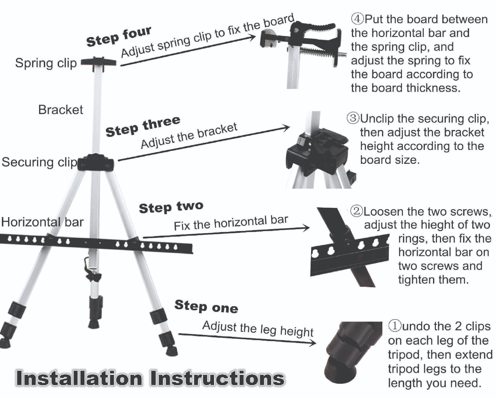 64" Portable Tripod Artist Sketch Paint Easel Drawing Stand w/Bag Free Ship US