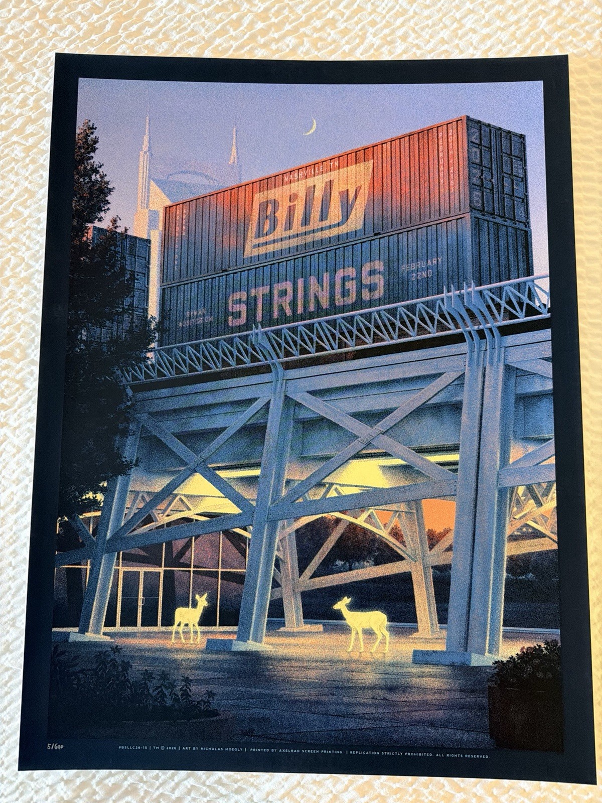 Billy Strings Poster Nashville, TN 2/20/2026-2/22/2026 Nicholas Moegly