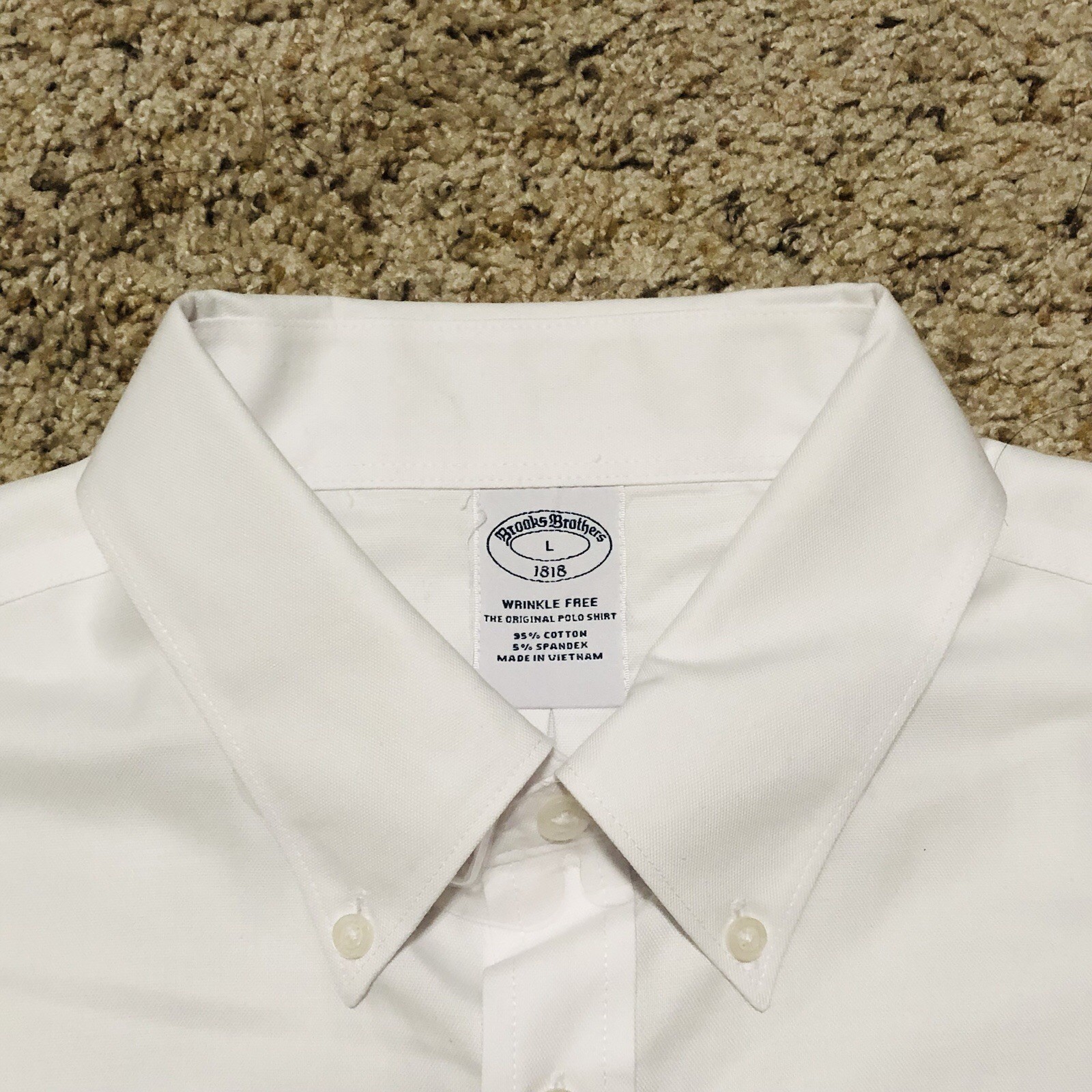 Brooks Brothers Original Polo Shirt Men's Oxford White Pre-Owned