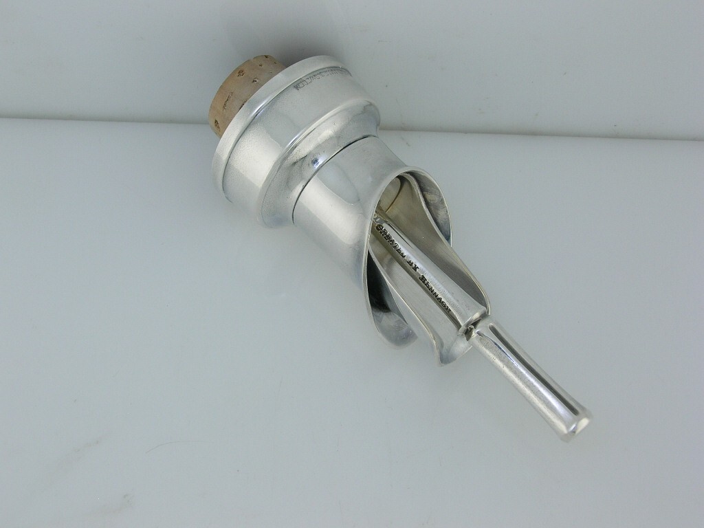 TIFFANY & CO Sterling BAMBOO Wine Bottle Stopper & Spout / Pourer w/ Box