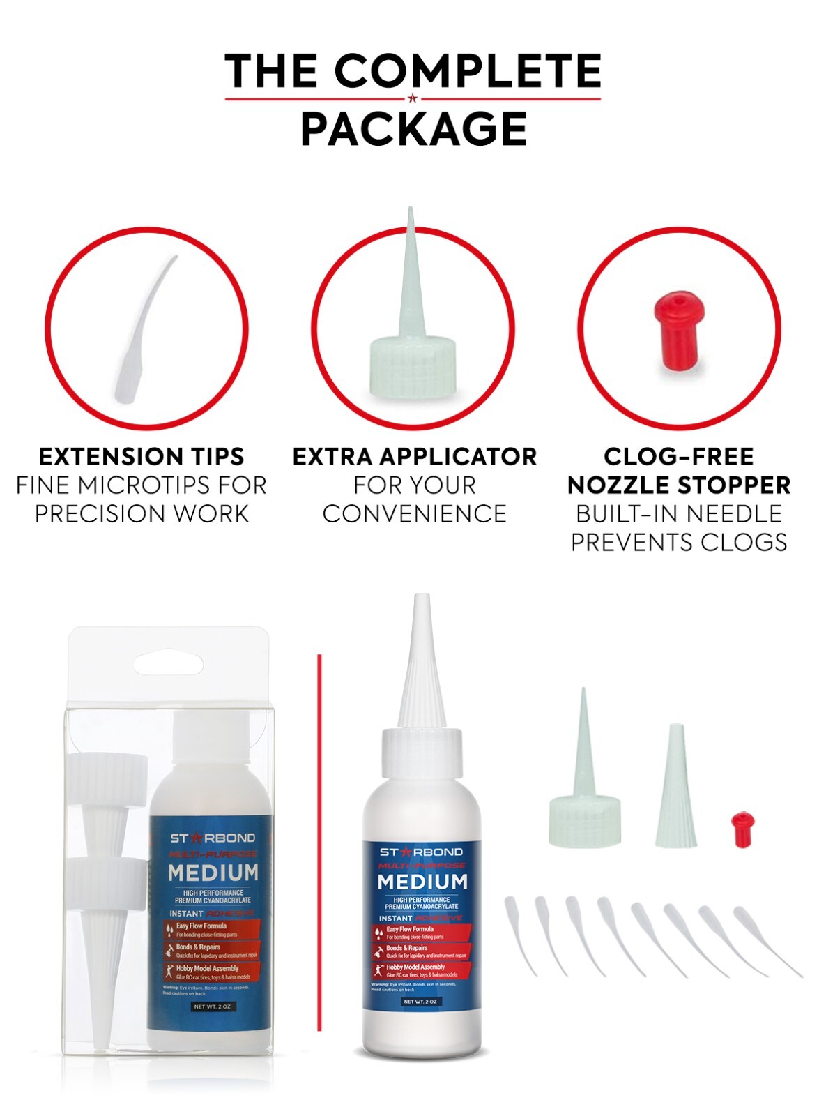Starbond 2 oz. Multi-Purpose Medium - Super Glue (Premium Cyanoacrylate CA Glue)