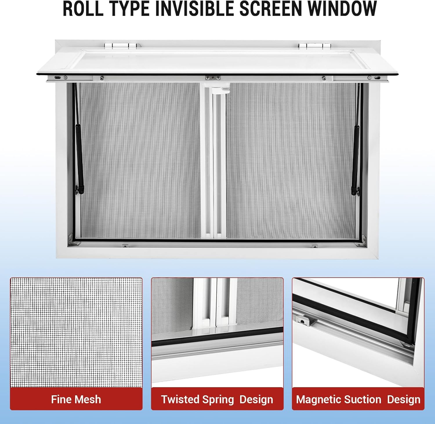 36"W x 24"H Concession Stand Serving Window Food Truck Service Window w/ Awning
