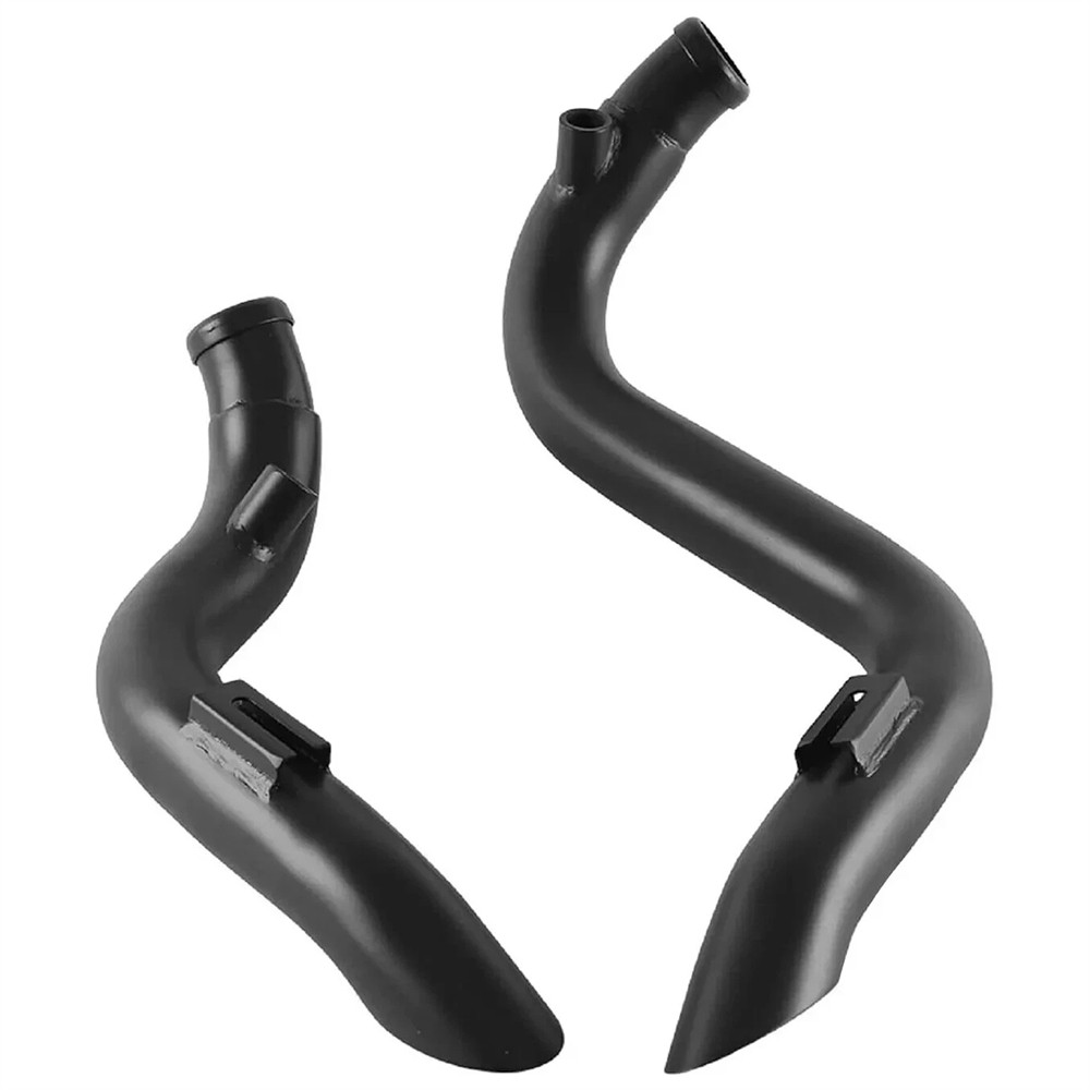 2" O.D LAF Exhaust Pipes w/ Flange Kits for Harley Sportster Dyna Black